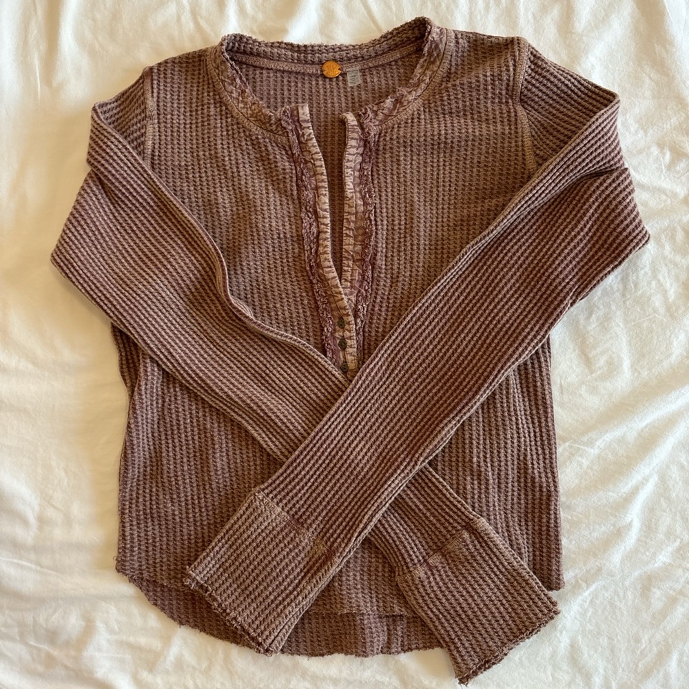 Free people waffle top